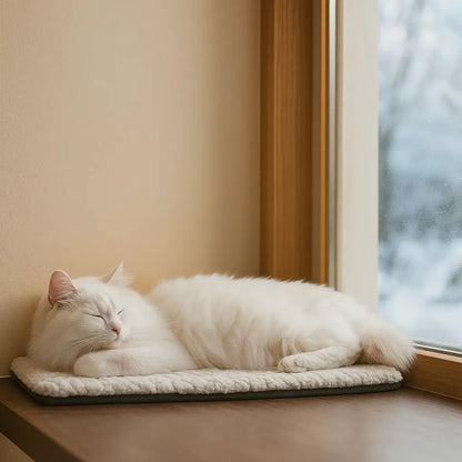 Lit auto-chauffant pour chat pour l'hiver | Tapis chauffant doux & lavable
