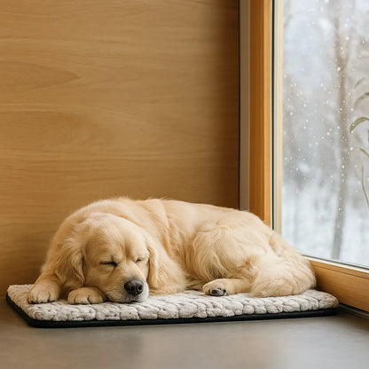 Self-Heating Dog Bed for Winter | Soft & Washable Heat Mat