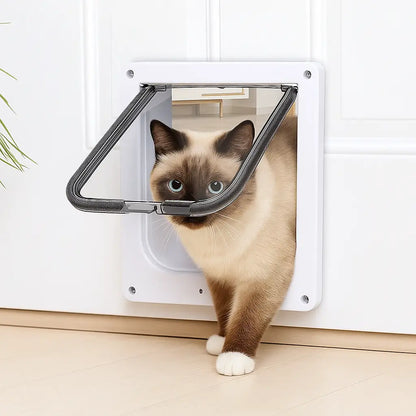 Cat flap with 4-way locking | Safe & Easy to Install