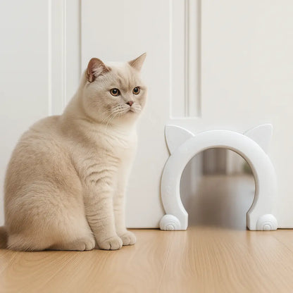 Cat flap with cat head design | Stylish, Safe & Scratch-free