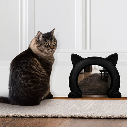 Cat flap with cat head design | Stylish, Safe & Scratch-free
