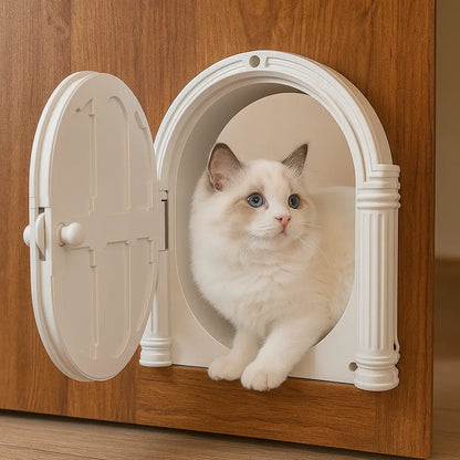 Vintage-Style Cat Flap | Stylish & Secure Passage Door for Cats