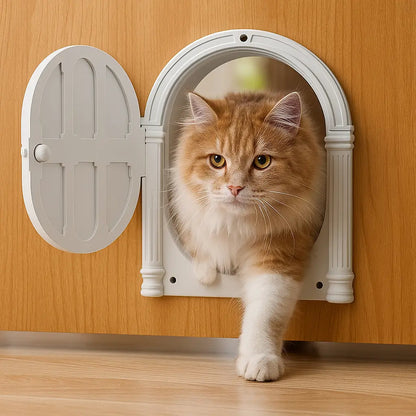 Vintage-Style Cat Flap | Stylish & Secure Passage Door for Cats