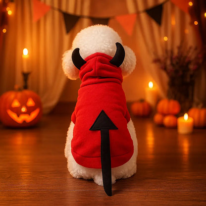 Halloween Hundepullover mit Muster | Weicher Fleece für Kleine Hunde
