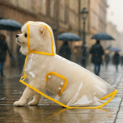 Transparent Dog Coat Raincoat | Waterproof Protection in Rain