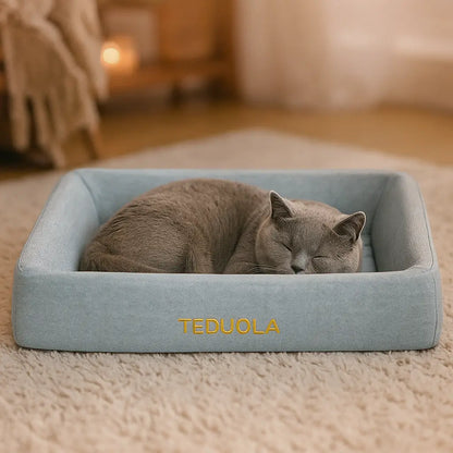 Cat Bed with Memory Foam | Washable & Shape-Stable Comfort Bed