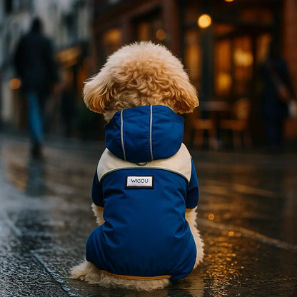 Manteau de pluie pour chien avec capuche | imperméable & coupe-vent