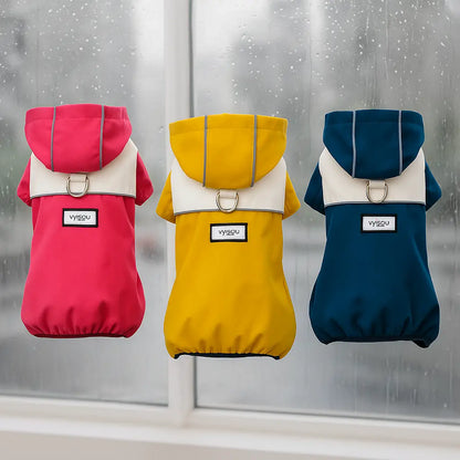 Manteau de pluie pour chien avec capuche | imperméable & coupe-vent