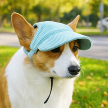 Summer Cap for Dogs | Breathable Corduroy Sun Hat with Ear Holes for Dogs