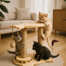 Cat scratching post with resting area & play arch | Sturdy climbing tree