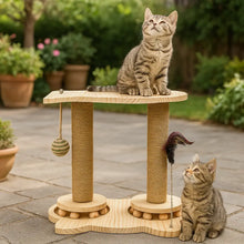 Cat scratching post with resting area & play arch | Sturdy climbing tree