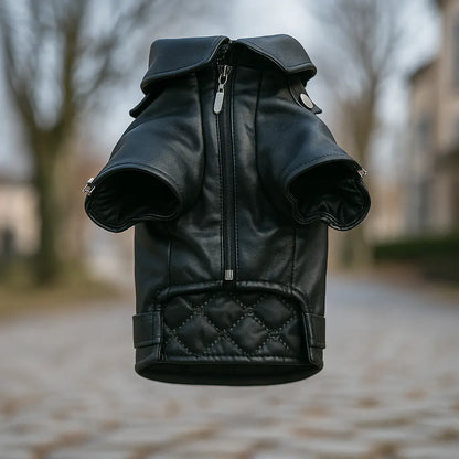 Dog coat made of leather | Warm winter coat for large dogs
