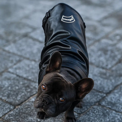 Dog coat made of leather | Warm winter coat for large dogs