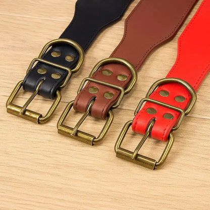Leather Dog Collar | Durable & Adjustable for Large Dogs