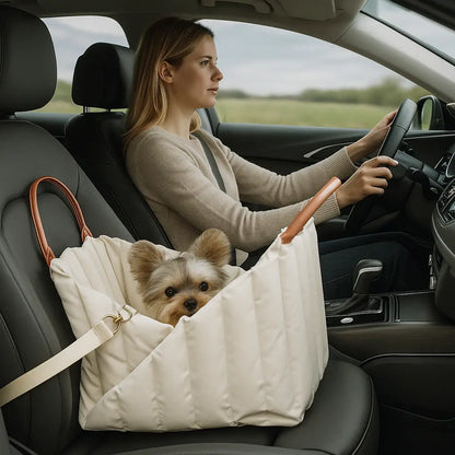 Tragbarer Hunde Autositz & Reisetasche | Warm, Sicher & Wintergeeignet