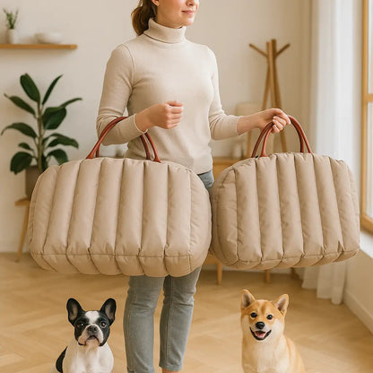 Tragbarer Hunde Autositz & Reisetasche | Warm, Sicher & Wintergeeignet