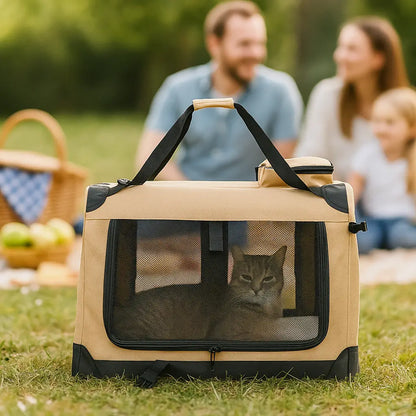 Foldable Dog Crate & Transport Bag - Safe & Comfortable for Travel
