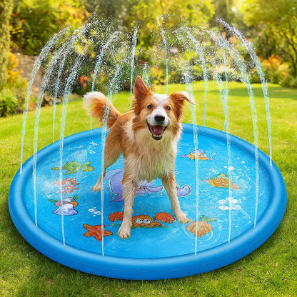 Sprinkler Swimming Pool for Dogs | Summer Water Toy & Dog Pool