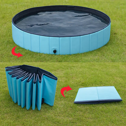 Foldable Dog Swimming Pool | PVC Dog Pool for Summer & Bathtub