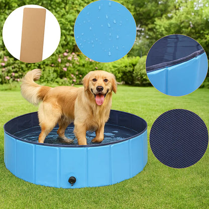 Foldable Dog Swimming Pool | PVC Dog Pool for Summer & Bathtub
