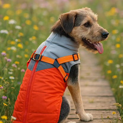 Wasserdichter Winter Hundemantel mit Geschirr | Warm & Sicher