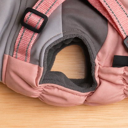 Wasserdichter Winter Hundemantel mit Geschirr | Warm & Sicher