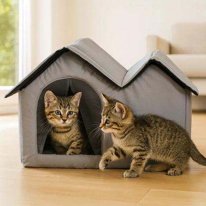 Cooling Cat House with Ice Packs | Summer Retreat