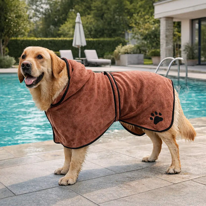 Ultra Saugfähiger Hundebademantel | Schnell trocknend & weich