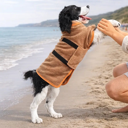 Hundebademantel | Saugstark & Schnell Trocknend aus Mikrofaser