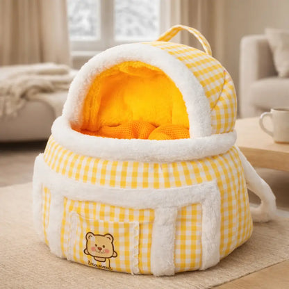 Plush Cat Carrier | Warm & Safe Carrier for Cats