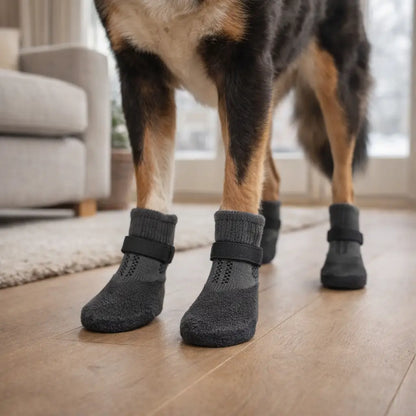 Dog shoes winter waterproof | warm lined & non-slip