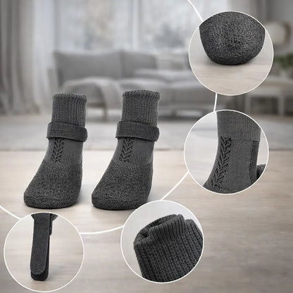 Dog shoes winter waterproof | warm lined & non-slip