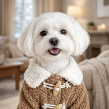 Warmer Fleece Hundemantel mit Hornknopf | Herbst & Winter