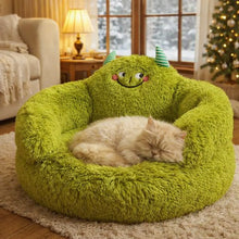 Kuscheliges Katzenbett | Beruhigender Donut-Schlafplatz aus Plüsch
