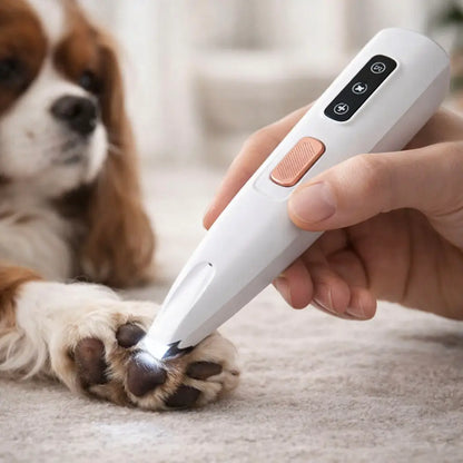 Hunde Pfotentrimmer mit LED | Leise & Kabellos für Feinarbeit