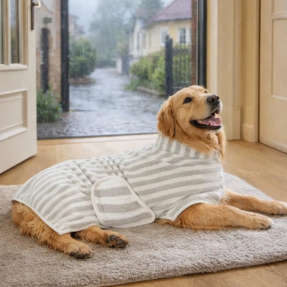 Peignoir de bain pour chien en microfibre | Séchage rapide & doux