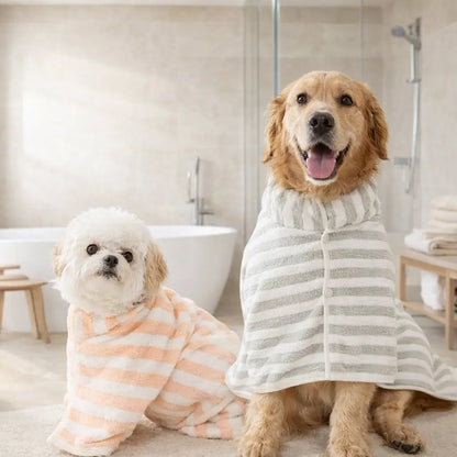 Peignoir de bain pour chien en microfibre | Séchage rapide & doux