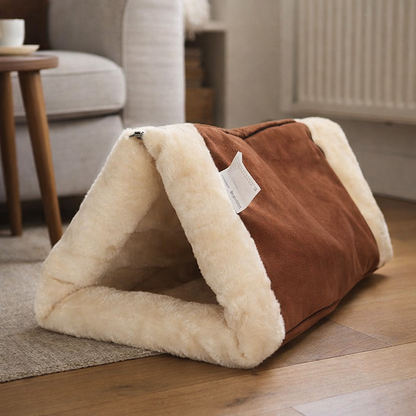 Katzenbett & Tunnelmatte 2-in-1 – Wärmende Höhle für Komfort & Geborgenheit