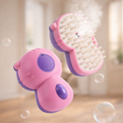 Steam Cat Brush | Gentle Fur Care & Undercoat Cleaning