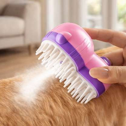 Steam Dog Brush | Coat Care & Undercoat Cleaning with Spray