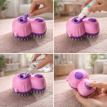 Steam Cat Brush | Gentle Fur Care & Undercoat Cleaning