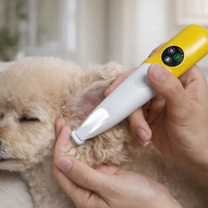 Quiet Dog Grooming Trimmer with LED | Cordless & Waterproof
