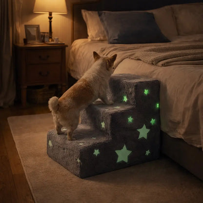 Dog stairs made of foam | Soft dog ramp with 3–4 steps
