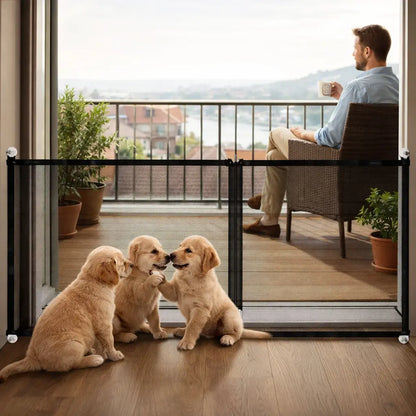 Portable Dog Gate for Stairs & Doors | Foldable with Zipper