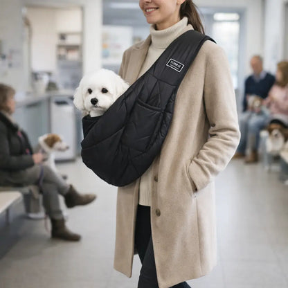 Dog Carrier Sling | Hands-Free & Warm for Small Dogs