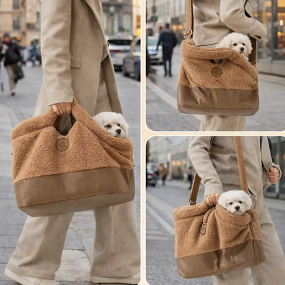 Warm Plush Dog Carrier for | Autumn & Winter