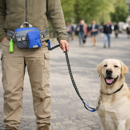 Hundetraining Hüftgurt mit Tasche & Leine | Freihändig & Reflektierend