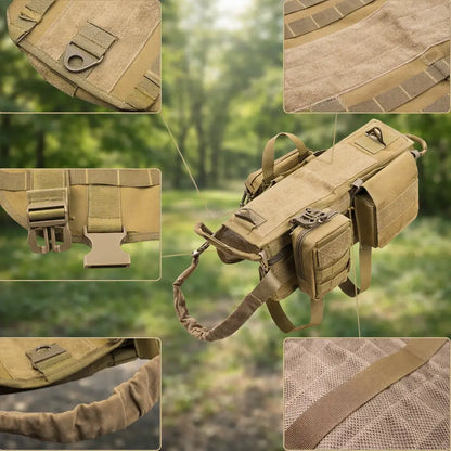 Tactical Dog Harness with Pockets | Modular Training Vest