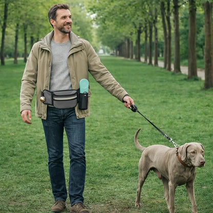 Dog Training Belt Bag with Linen Ring & Reflector