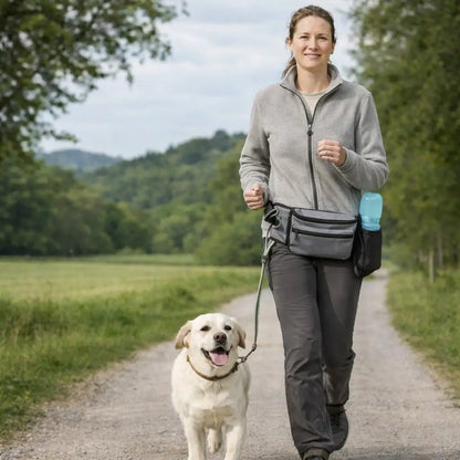 Dog Training Belt Bag with Linen Ring & Reflector